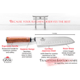 thumbnail image 2 of 3PC SET GINSU KATANA TRADITIONS COLLECTION (8" CHEF, 7" SANTOKU, 5" UTILITY) -Japanese Stainless Steel 440A forged blades- with Rosewood handles, 2 of 9