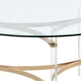 thumbnail image 4 of Hale 41 Inch Round Coffee Table Glass Top Acrylic Legs Clear Gold, 4 of 6
