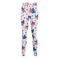 thumbnail image 2 of Gibobby Leggins estampados Pantalones yoga deportivos con estampado digital informal a la moda para el Día la Independencia las mujeres（Blanco， XL), 2 of 3
