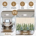 thumbnail image 6 of Green Cactus Window Privacy Film, Watercolor Summer Botanical Beige Static Cling UV Sun Blocking Tint Film Heat Control Windows Films for Bedroom Bathroom, Window Stickers 23.6"x59", 6 of 8