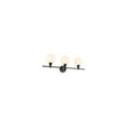 thumbnail image 4 of Collier 3 light Black and Frosted white glass Wall sconce, 4 of 4