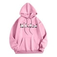 thumbnail image 1 of WEAIXIMIUNG Chandails en Molleton d'Automne pour Femmes Plus Sweat à Capuche Décontracté à Col Rond avec Poche Imprimée, 1 of 3