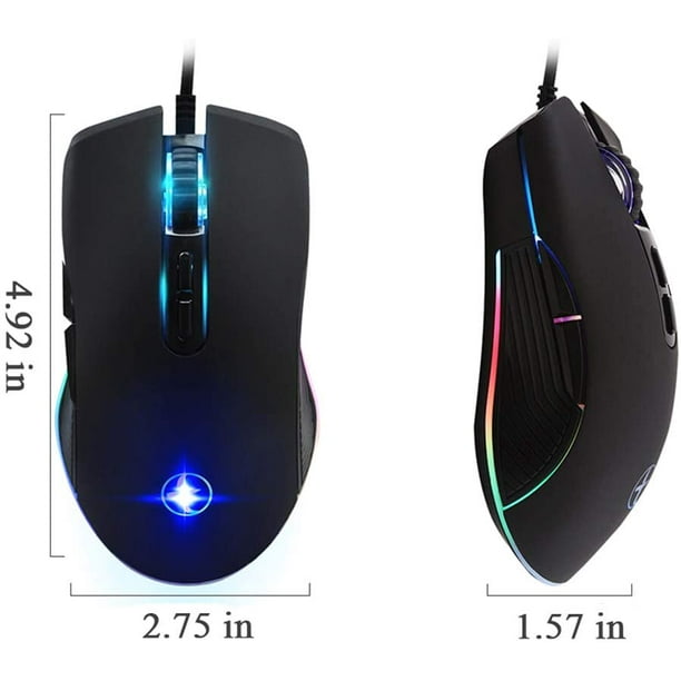 USB C Mouse Type C Ergonomic Wired Mouse RGB Gaming Mouse Optical
