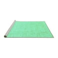 thumbnail image 2 of Ahgly Company Machine Washable Indoor Rectangle Oriental Turquoise Blue Traditional Area Rugs, 5' x 7', 2 of 4