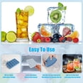 thumbnail image 3 of Bandejas Para Cubitos de Hielo, Molde para Cubitos Silicona, 3 PCS Moldes para Cubitos de Hielo con Tapa, Bandeja de Hielo Ice Mold sin BPA, para Cubitos, Cócteles, Whisky (ASX), 3 of 4