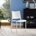 thumbnail image 2 of Modway Hipster Sturdy Polypropylene Plastic Dining Side Chair in White, 2 of 4