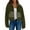 Army Green, variant on Kukoosong Women's Corduroy Sherpa Jacket, Fashion Cropped Casual Fleece Jacket, Long Sleeve Button Down Winter Warm Coat with Pockets