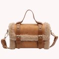 thumbnail image 3 of Bolso Pequeño Cuadrado Hombro Mano Terciopelo Felpa Con Solapa Ante para Mujer, 3 of 9