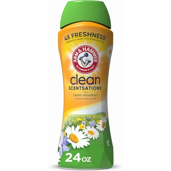 Clean Scentsations In-Wash Scent Booster, Laundry Scent Booster Clean Meadow scent, 24 Oz