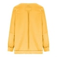 thumbnail image 5 of HOMOY Womens Oversized Sweatshirts Casual Long Sleeve T Shirts V Neck Jumper Top Irregular Hem Loose Fit Blouse Soft Comfortable Pullover Tunic Tops Teen Girl Outfits Yellow L, 5 of 7
