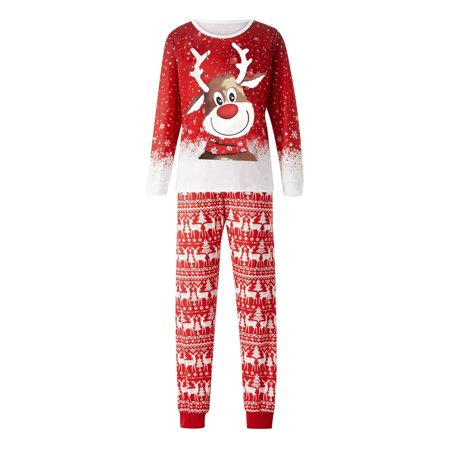 

JDEFEG Home Alone Christmas Pajamas for Family Women Mom Christmas Deer Print Long Sleeve Tops and Pants 2Pc Set Outfirs Family Matching Pajamas Sleepwear Clothes Pajamas Set for Family and Dog Red S