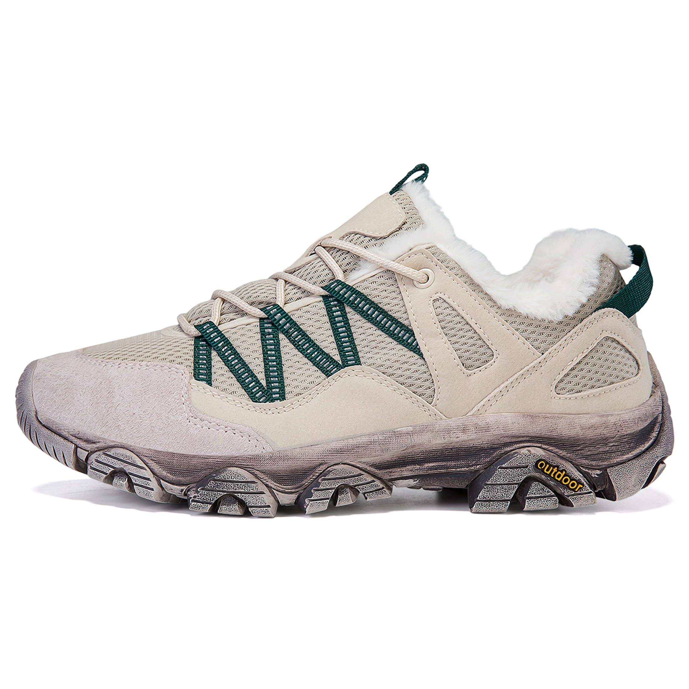 YOURDIARY Women Mens Winter Hiking Shoes Plush Snow Boots Comfortable Anti-Slip