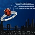thumbnail image 2 of Gem Stone King 10K White Gold Red Garnet and Lab Grown Diamond Engagement Ring for Women | 2.33 Cttw | Oval 9X7MM | Gemstone January Birthstone | Size 8, 2 of 6