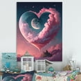 thumbnail image 2 of Designart Cotton Candy Cloud Heart IV Canvas Wall Art, 2 of 5