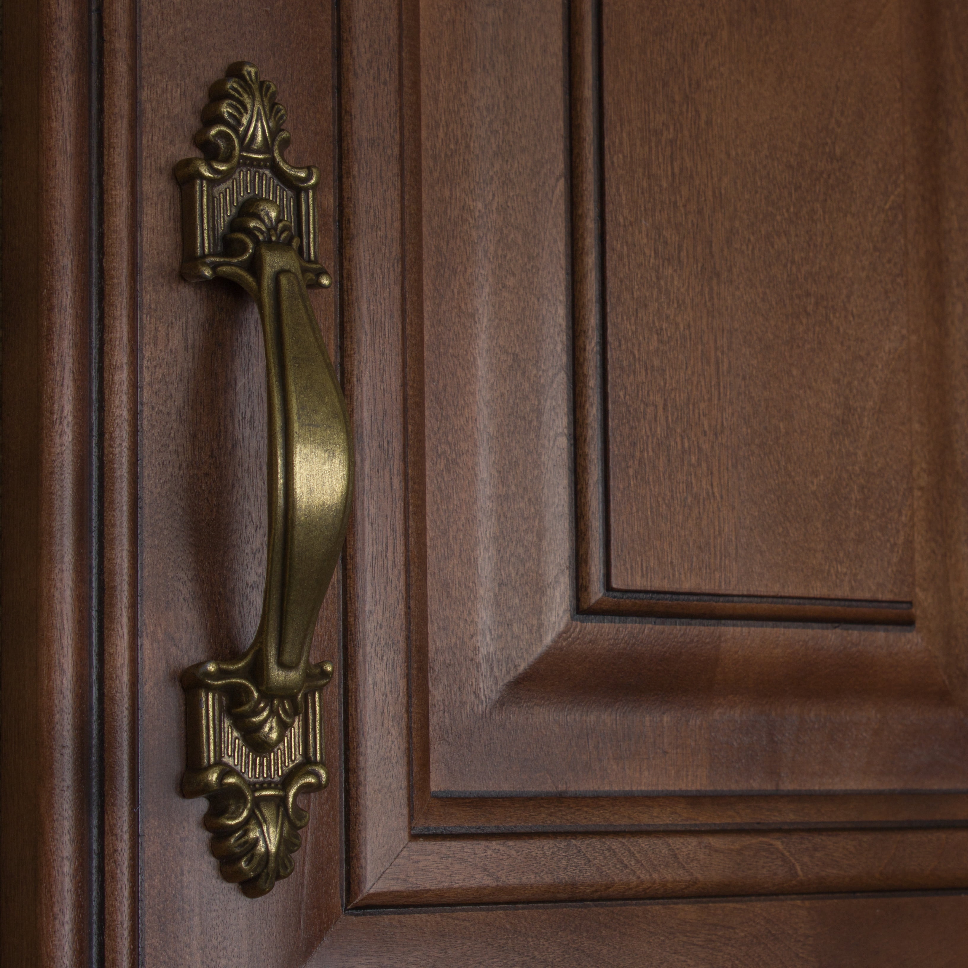 GlideRite 3.50 in. Center Rustic Cabinet Pull, Antique Brass