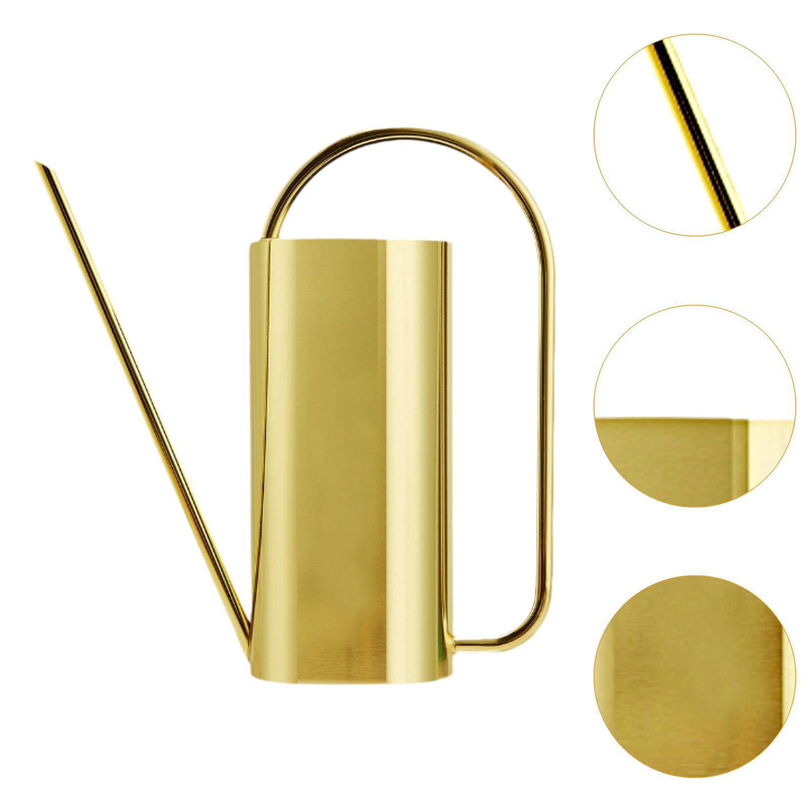 MAGIDEAL 1500 ml Indoor Watering Can Long Mouth for Indoor Houseplants Indoor Outdoor Golden