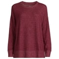 thumbnail image 2 of Time and Tru Women's Hacci Knit Pullover with Long-Sleeves, Single and 2-Pack, Sizes XS - XXL, 2 of 6