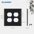 thumbnail image 4 of Wall Plate Midsize Duplex Outlet,2 Gang,Black (10-Pack), 4 of 6