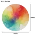thumbnail image 6 of Colorful Tie Dye Ink Splash Pattern Round Tablecloth 60"x60",Wrinkle Wipeable Table Cloth for Kitchen Dining Room Picnic Patio Party, 6 of 6