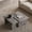 Gray, variant on HAIXIAO Modular Concrete Coffee Table Set of 2 Nesting L-Shaped Puzzle Tables Faux Stone Look for Interiors