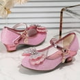 thumbnail image 5 of Big Girls Shoes Bow Knot 𝐃iamond Shiny Sandals Shoes High Heels Show Shoes Toddler Winter Shoes Toddler Dress Shoes Fashion Open Toe, 5 of 6