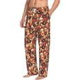 thumbnail image 2 of Daiia cute record music Skull Men's Sleep Pant with Pockets and Drawstring,Pajama Pants-Small, 2 of 9