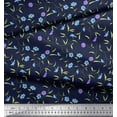 thumbnail image 3 of Soimoi Georgette Viscose Fabric Leaves & Aster Floral Print Fabric by The Yard 42 Inch Wide, 3 of 3