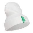 thumbnail image 4 of Bear Island Embroidered Long Beanie - White OSFM, 4 of 5