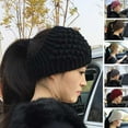 thumbnail image 3 of UDIYO Headband Elastic Knitted Headwrap Hollow Out Wide Band Sports Headband, 3 of 4