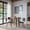 Dark Brown, variant on Reclamation Five Piece Round Rustic Reclaimed Solid Wood Round Dining Set with Upholstered Chairs