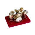 thumbnail image 3 of Broadway Gift Co. Gold Drum Set Metal Instrument Miniature Replica on Stand, Size 5 x 5 x 4 in., 3 of 4