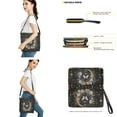 thumbnail image 3 of ZUXONGSY Butterfly Moon Daisy Flower Print Bucket Crossbody Bag Set for Women Lightweight Crossbody Handbag with Leather Wallet Trendy Bucket Purse and Wallet Set for Business, 3 of 4