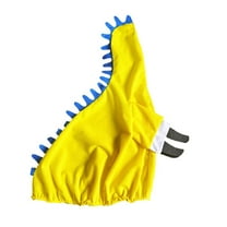SLYNSHome Goose Outfits Porch Goose Clothes,Cute Dinosaur Costume for Goose Statue Yard Lawn Garden Patio Art Decor - Yellow