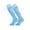 Light Blue, variant on Zijinkuiwen Men's Knee High Striped Athletic Socks Breathable Stretch Sports Socks for Running Training Outdoor Games,Black2,L