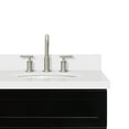 thumbnail image 3 of Ariel Hamlet 37 In. Right Offset Oval Sink Vanity With White Quartz Countertop In Black, 3 of 11