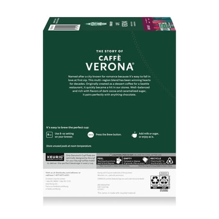 STARBUCKS AT HOME STARBUCKS CAFFÈ VERONA, HOT OR ICED COFFEE, MEDIUM ROAST K-CUP COFFEE PODS, 22 COUNT​