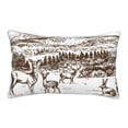 thumbnail image 3 of Salouo Woodland Forest With Deers Print Print Pillow Case Cover,Wrinkle-Free Bed Pillow Cover Pack of 1 Home Decor Fade-Resistant and Stain-Resistant ,Pillows Not Included -14"x20", 3 of 8