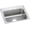 3 Faucet Holes, variant on Elkay LRAD2219603 Lustertone Stainless Steel 22" x 19-1/2" x 6", Single Bowl Top Mount ADA Sink Lustertone