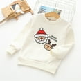 thumbnail image 2 of Otqutp Toddler Playwear Tops Xmas Childr Toddler Boys Girls Cute Cartoon Embroidery Long Sleeve Letter Thick Pullover Sweatshirt Blouse Tops Christmas Clothes, 2 of 3