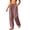 Pink-pants for women, variant on Plus Size Cotton Linen Pants for Women Elastic Waisted Drawstring Wide Leg Pant Casual Loose Straight Trousers with Pockets