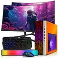 thumbnail image 1 of Restored HP Desktop Computer PC Phoenix Intel i5, 16GB RAM, 512GB SSD, Dual 32 Inch Curved Monitor, RGB KBM with AI Copilot, WiFi, RGB Soundbar, Windows 11, 1 of 8