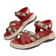 thumbnail image 2 of Women's Summer New Plus-size Ethnic Style Casual Fashion Wedge Sandals Sandals for Women Red 40, 2 of 8