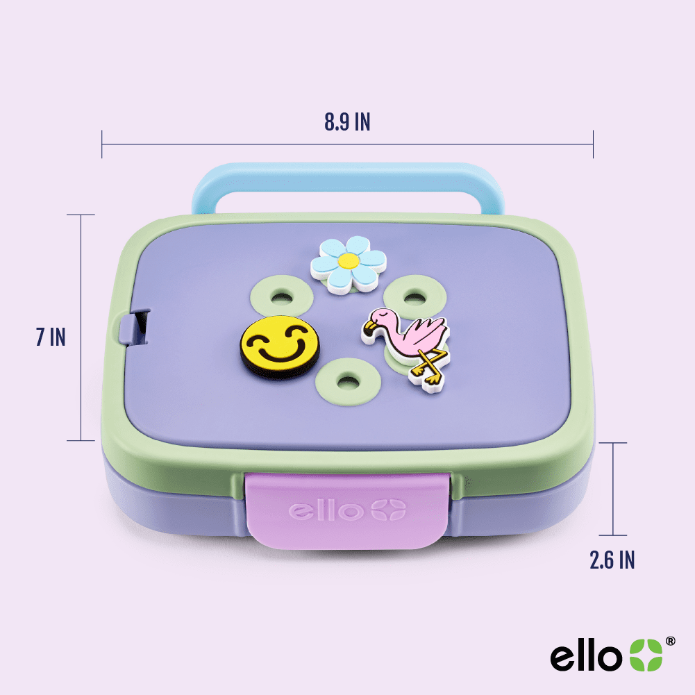 Ello Benni Kids Bento Lunch Box with Ice pack, Purple
