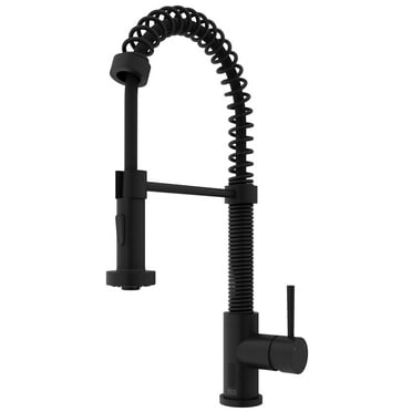 VIGO Edison Single Handle Pull-Down Sprayer Kitchen Faucet with Touchless Sensor in Matte Black