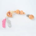 thumbnail image 4 of Wood Teether Baby Bed Hanging Rattles Toy Make Noise Bird Elephant Shape Crochet Beads Bracelet Pram Clip Baby Rattle, 4 of 4