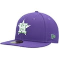 thumbnail image 3 of Men's New Era Purple Houston Astros Lime Side Patch 59FIFTY Fitted Hat, 3 of 5