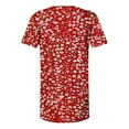 thumbnail image 4 of Oksale Short Sleeve Tops for Women Dressy Soft Cozy Cotton Tunic Blouses Casual Button V Neck Summer Shirts Loose Pleated Floral Plus Size Tops for Holiday Multicolor 2XL, 4 of 5