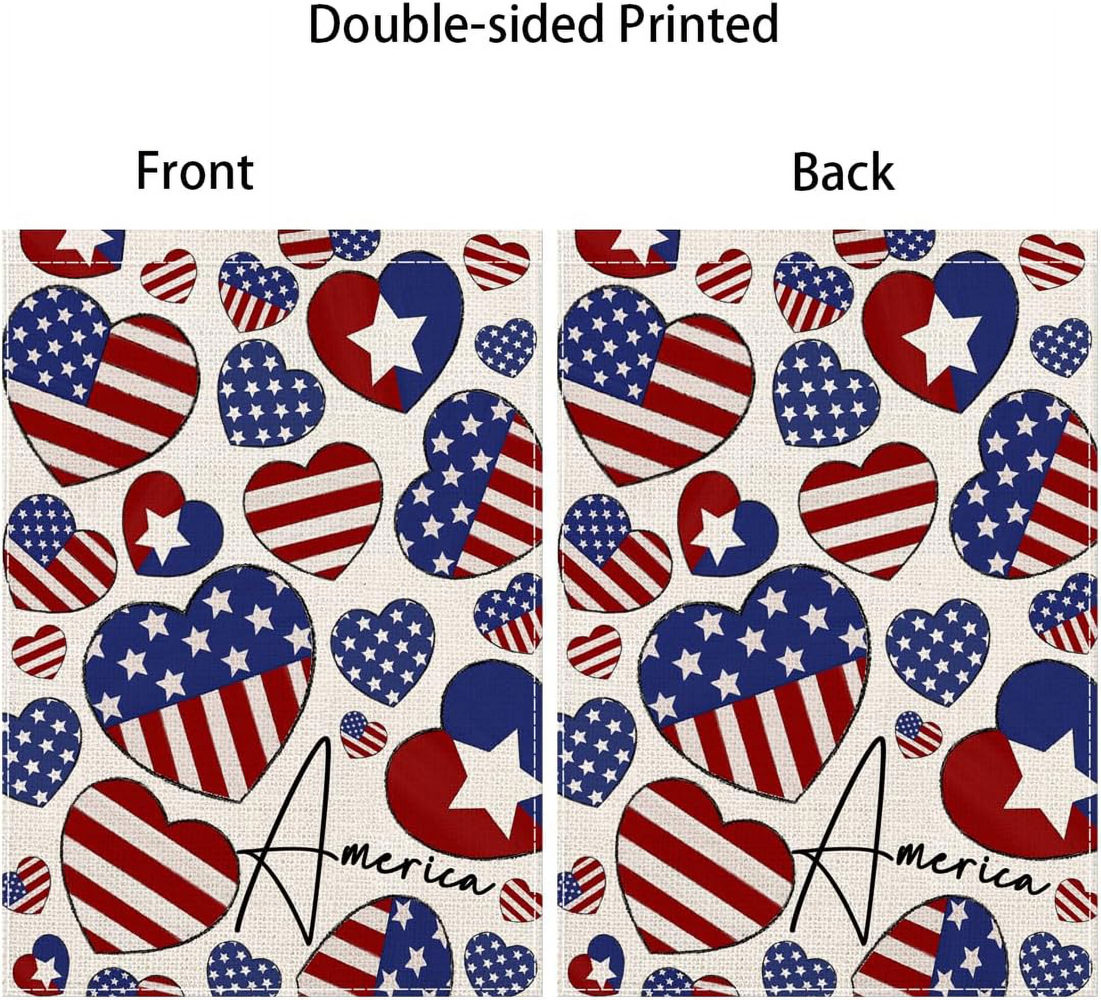 4th of July America House Flag 28x40 Inch Double Sided Outside Independence Day Patriotic American Stars and Stripes Yard Outdoor Decoration