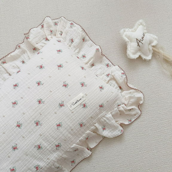 Toddler Pillowcase Cotton Muslin Kids Pillow Cases with Envelope Closure Soft Pillow Protectors Toddler Boys Girls Small Pillow Covers for Sleeping Traveling, 2 Piece,Berry Pattern,12"x20"