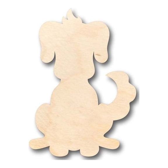 Unfinished Wood Dog Shape - Animal - Pet - Craft - up to 46" DIY 14" / 1/4"